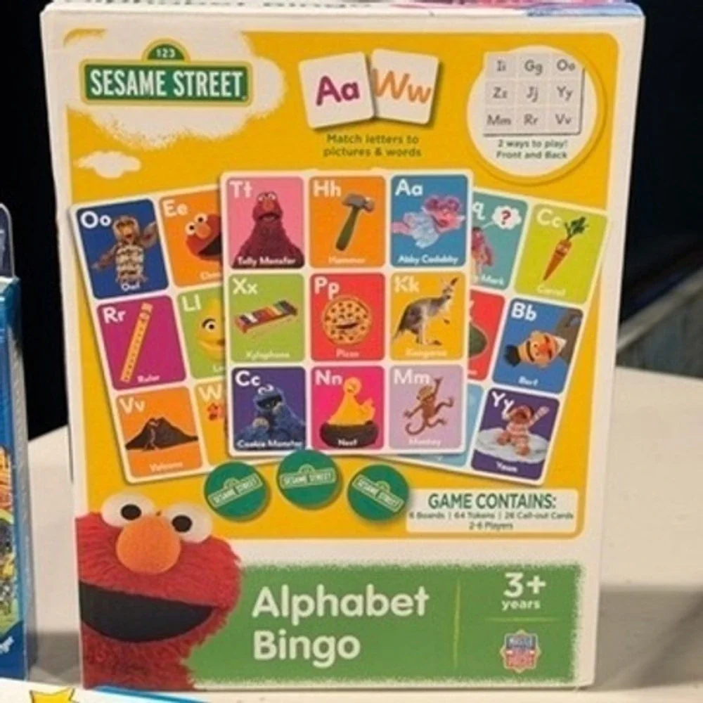 Disney Memory Game + Sesame Street Bingo Bundle Kids Educational Games‎ Lot 3